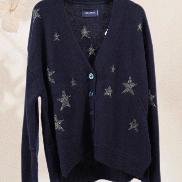 NWT Zadig Voltaire Star Motif Cashmere Cardigan - Picture 8 of 10